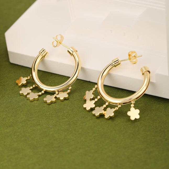 Aretes De Cobre Con Diseño De Estrella Y Flecos Arracadas Estilo Moderno