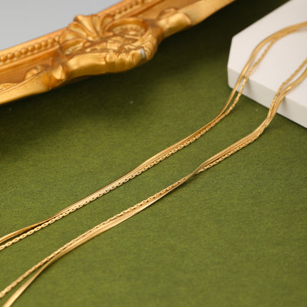 Collar Multicapa De Cadena De Serpiente Con Bolas De Acero Deslizantes De Acero Inoxidable