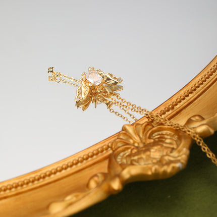 Collar De Moda Elegante Con Colgante De Mariposa De Diamante De Imitación