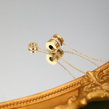 Collar Cincular Con Arcilla Giratoria De Cadena De Circo De Acero Inoxidable Casual