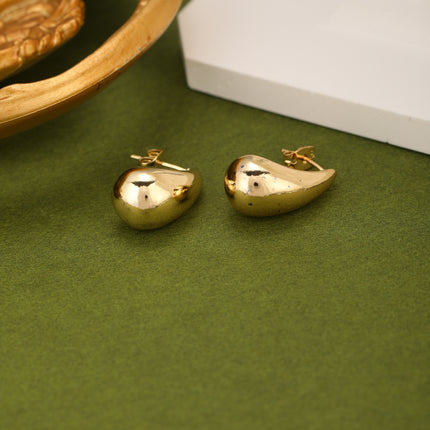 Aretes Cobre Chapado En Oro De 14K Estilo Simple Gotitas De Agua