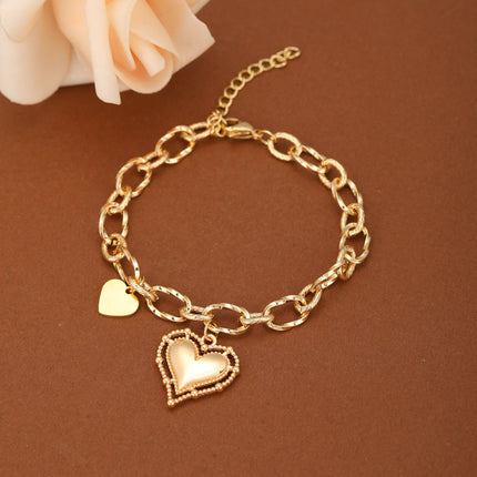 Pulsera De Cadena Con Diseño De Corazón De Estilo Industrial Moderno