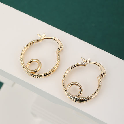 Aretes Arracadas De Cobre Múltiples Capas Estilo Moderno