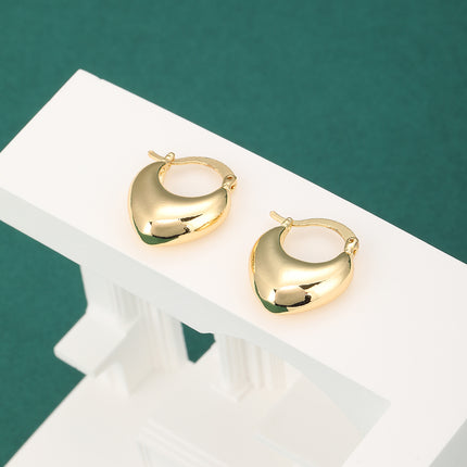 Aretes Geométricos Vintage, Cobre Con Baño De Oro De 14K