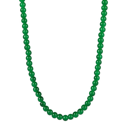 Collar Con Diseño De Mostacillas De Cristal Verde, Elegante Y Moderno