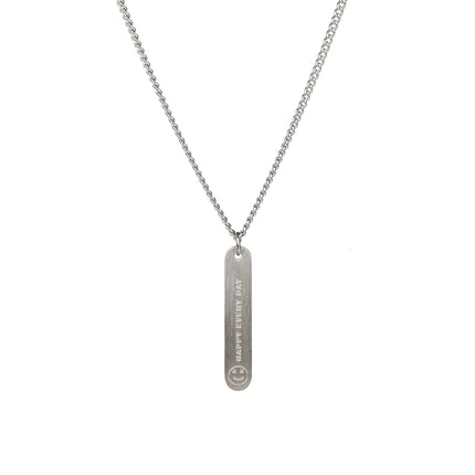 Collar Sencillo De Acero Inoxidable Con Colgante De Marca Larga Versátil De Moda