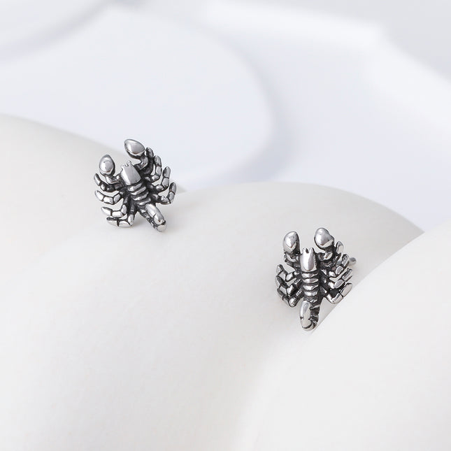 Pendientes Con Diseño De Escorpión Para Hombre Aretes para Hombre De Acero Inoxidable