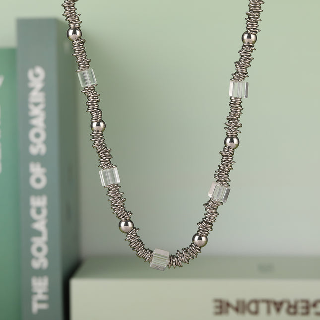 Collar Exagerado De Acero Inoxidable De Elemento De Múltiples Tesoros De Moda