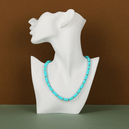 Collar De Cadena De Tendencia Moda Personalizada Con Cuentas Planas De Colores
