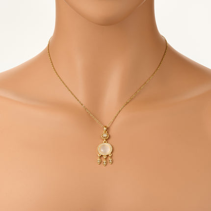 Collar De Moda Con Borla De Acero Inoxidable INS Con Colgante De Atrapasueños