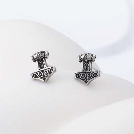 Pendientes Con Diseño Vintage de Símbolo Pirata Aretes Para Hombre De Acero Inoxidable