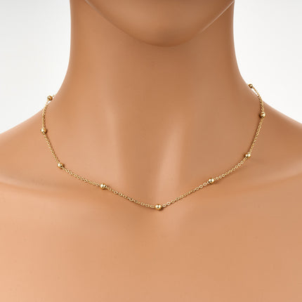 Collar De Clavícula Con Cadena De Eslabones En O, Estilo Minimalista