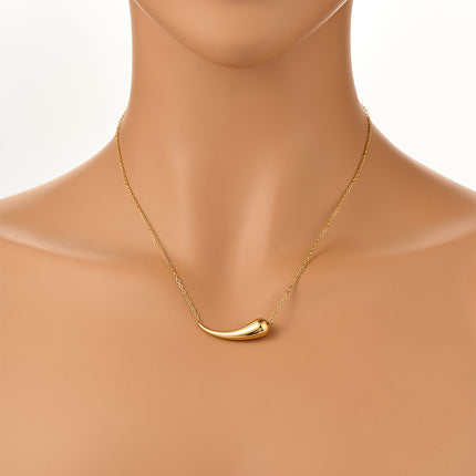 Collar De Moda Con Colgante Simple De Línea Minimalista Con Colgante En Forma De Ají