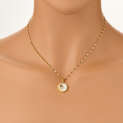 Collar Versátil De Cobre Sencillo Con Colgante Hueco De Rayo De Sol Casual Para Mujer