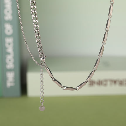 Collar De Cadena Personalizada De Piedra De Colores Hip-hop De Tendencia Moda