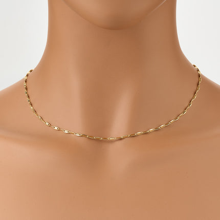 Collar Chapado En Oro De 14K Estilo Minimalista Con Cadena Clavícula