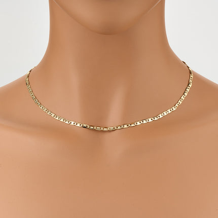 Collar De Cadena Chapado En Oro 14K Estilo Versátil Y Diseño Con Volumen