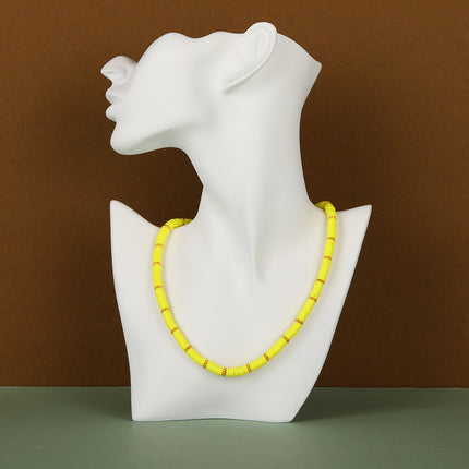 Collar De Cadena De Tendencia Moda Personalizada Con Cuentas Planas De Colores