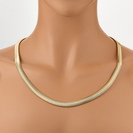 Collar De Cadena Serpiente En Oro 14K, Estilo Ins 45cm y 60cm Disponibles