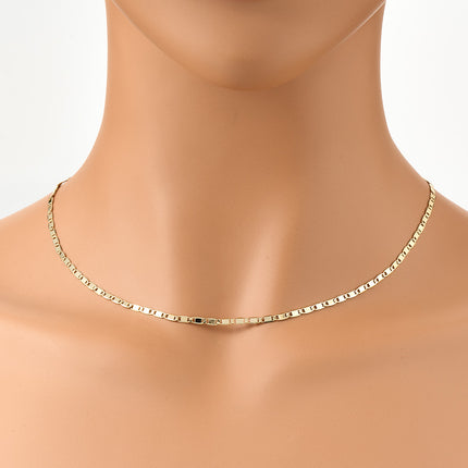Collar De Cadena Geométrico Sencillo Chapado En Oro 14K Estilo Elegante