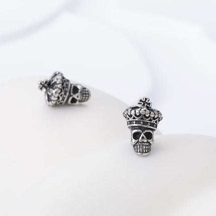 Pendientes Con Diseño De Calavera Diabólica Y Moda Aretes Para Hombre De Acero Inoxidable
