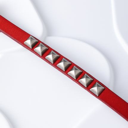 Pulsera De Hilo Con Elementos Tetraedro De Acero Inoxidable 316