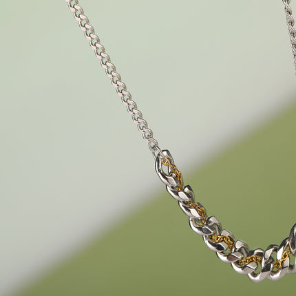 Collar Personalizada De Cadena De Hebilla Plana Con Diamantes De Moda Con Ladrillo Negro