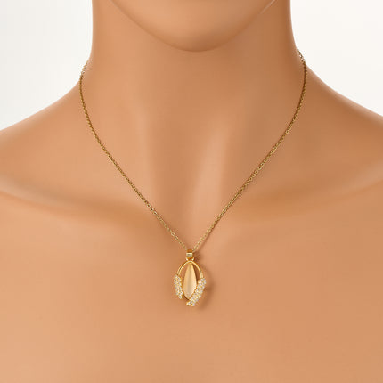 Collar Con Cuentas Para Suerte De Moda De Acero Inoxidable Con Colgante De Espiga De Trigo