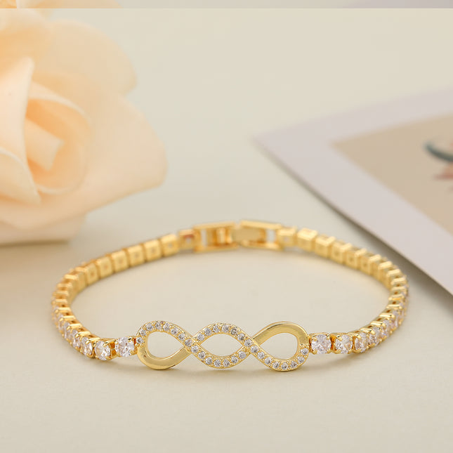 Pulsera De Cobre Con Circón En Forma De Anillo, Elegante Y Duradera