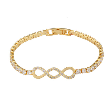 Pulsera De Cobre Con Circón En Forma De Anillo, Elegante Y Duradera