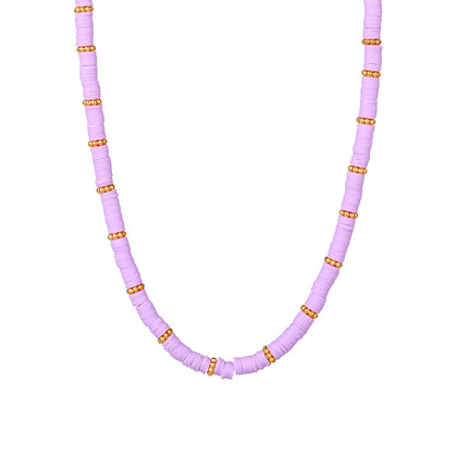 Collar De Cadena De Tendencia Moda Personalizada Con Cuentas Planas De Colores