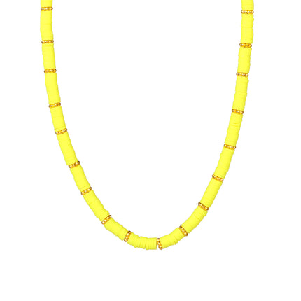 Collar De Cadena De Tendencia Moda Personalizada Con Cuentas Planas De Colores