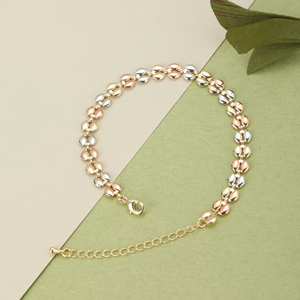 Pulsera Con Formas De Concha Tricolor En Cadena Estilo Moda Para Mujer