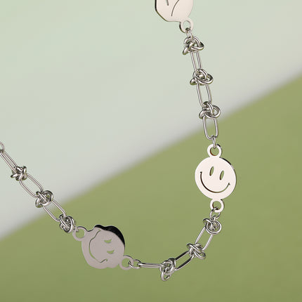 Collar De Lenjuelas Con Elemento De Expresión De Estilo INS De Moda De Diseño Único