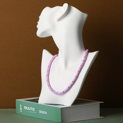 Collar De Cadena De Tendencia Moda Personalizada Con Cuentas Planas De Colores