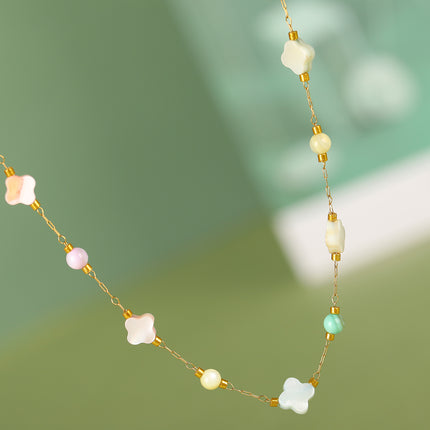 Collar Colorido De Acero Inoxidable Con Estrellas O Corazones O Flores De Concha De Estilo Étnico