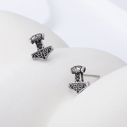 Pendientes Con Diseño Vintage de Símbolo Pirata Aretes Para Hombre De Acero Inoxidable