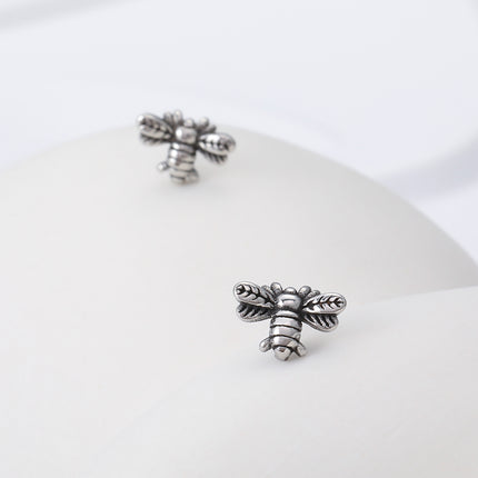 Pendientes Con Diseño De Abeja Vintage Y Moda Aretes Pare Hombre De Acero Inoxidable