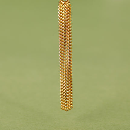 Collar De Tipo Corbata Con Colgante De Diamante De Gota De Acero Inoxidable Y Borlas Exquisito