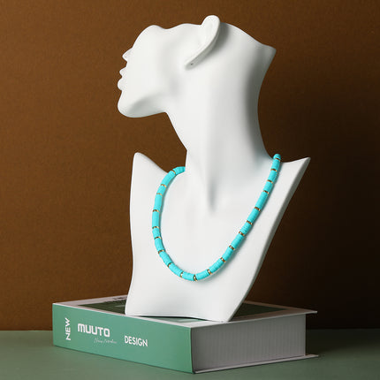 Collar De Cadena De Tendencia Moda Personalizada Con Cuentas Planas De Colores