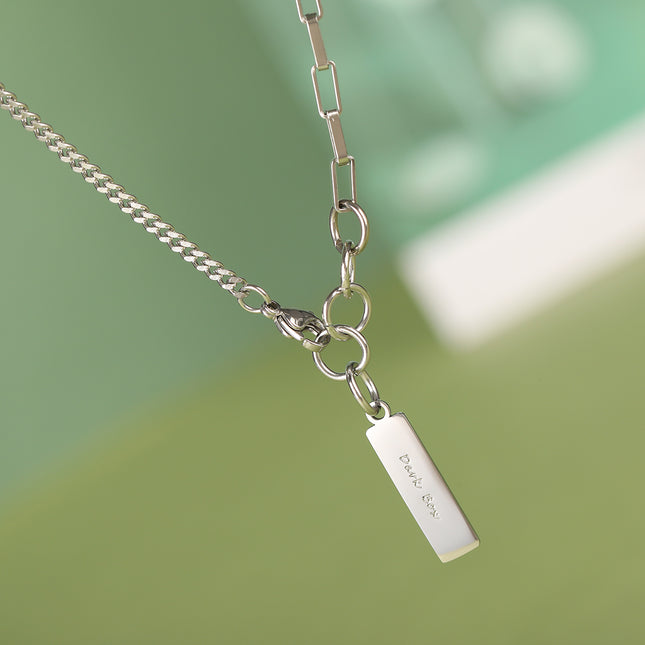 Collar De Estilo INS Simple De Doble Capa Con Colgante Largo Pequeño De Moda