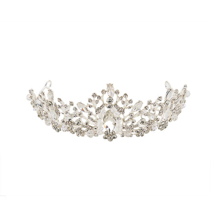 Conjunto De Collar Y Aretes Corona De Boda, Joyería De Aleación