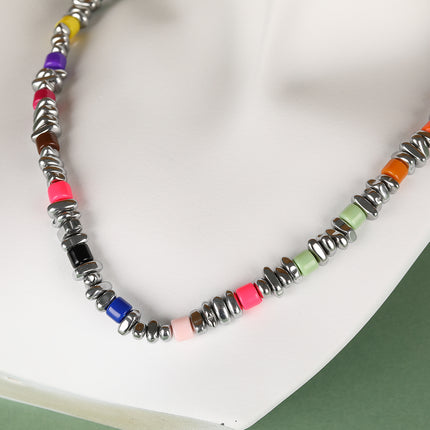 Collar De Estilo Industrial Pesada De Cadena De Cuentas De Lujo Leve De Moda