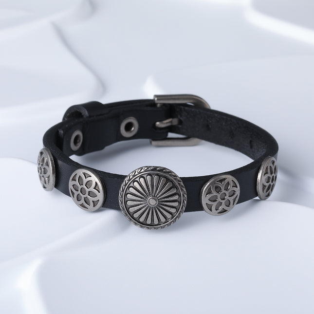 Pulseras Artesanales De Hilo Con Elemento Circular En Acero 316