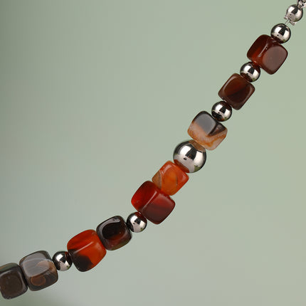 Collar De Cadena Personalizada De Piedra De Colores Hip-hop De Tendencia Moda