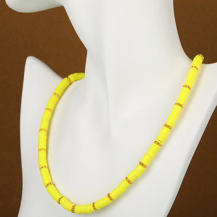 Collar De Cadena De Tendencia Moda Personalizada Con Cuentas Planas De Colores
