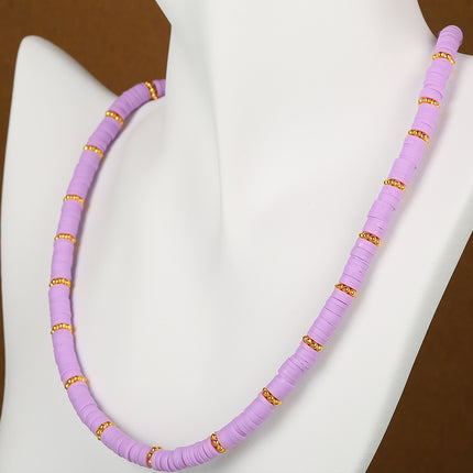 Collar De Cadena De Tendencia Moda Personalizada Con Cuentas Planas De Colores
