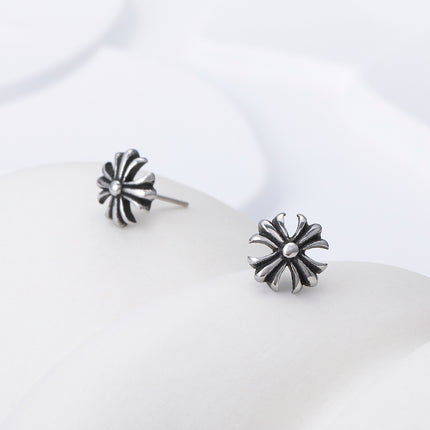 Pendientes Con Diseño Clásico De Flor Marina Aretes Para Hombre De Acero Inoxidable