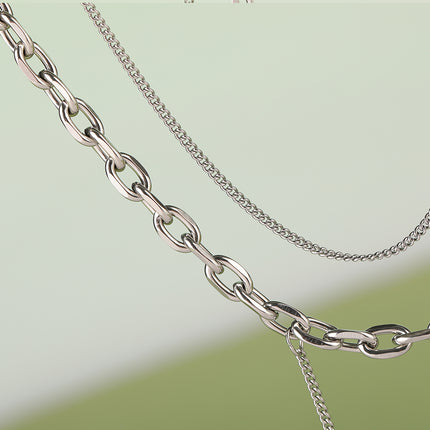 Cadena De Doble Capa Con Colgante Multitesoro De Cara Sonriente Y Oso Personalizado De Moda