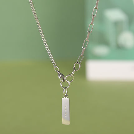 Collar De Estilo INS Simple De Doble Capa Con Colgante Largo Pequeño De Moda